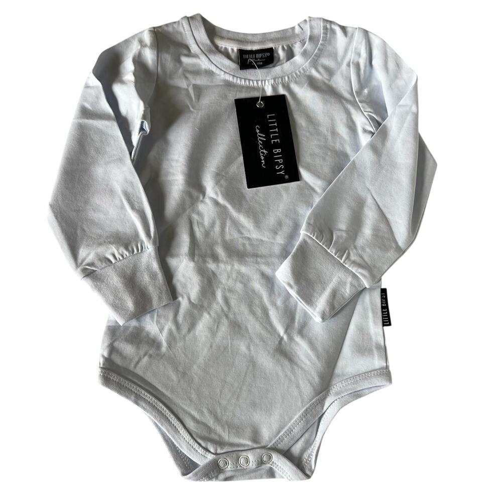 NEW Little Bipsy white long sleeve one-piece